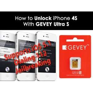  Gevey Ultra S   Unlock iPhone 4s No 112 Cell Phones 