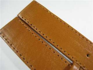20/20mm BROWN genuine Calf leather PLAIN watch band strap  