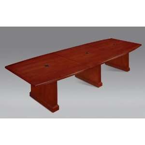   12 Boat Shaped Expandable Table in Brown Cherry