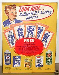 1950s Hockey BEE HIVE SCRIBBLER   AD NHL PICTURES old  