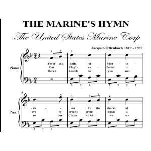  United States Marine Corps Hymn Big Note Piano Sheet Music 