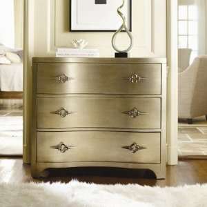  Sanctuary Three Drawer Shaped Front Chest in Gold 