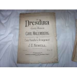  Dresdina for piano (sheet music) Carl Malemberg Books