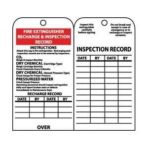  RPT26  Tags, Fire Extinguisher Recharge and Inspect., 6 x 
