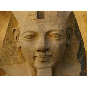  A Close View of a Large Statue at Luxor Premium 