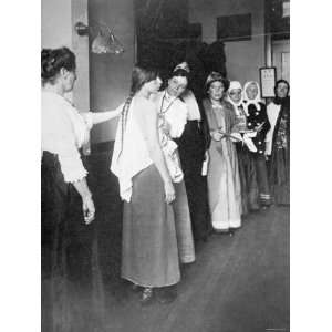  European Women Undergo Medical Examination on Ellis Island 