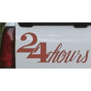  Brown 46in X 19.2in    24 Hours Store Window Sign Business 
