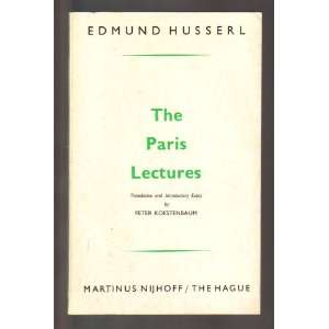    The Paris Lectures Edmund Husserl, Peter Koestenbaum Books