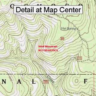  USGS Topographic Quadrangle Map   Wolf Mountain, Oregon 