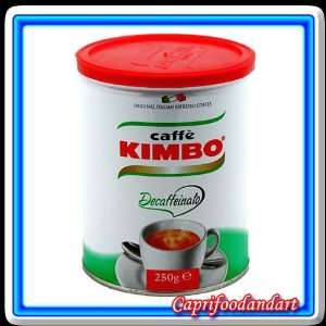 Kimbo Coffee Espresso Grounded Decaf 8.8 Oz Tin