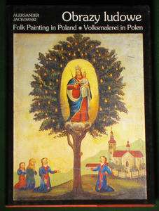 BOOK Folk Painting Poland antique folk art glass icon naive clay tile 
