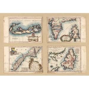  1692 map Bermuda, Iceland, Jan Mayen, Newfoundland