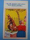 Comic Postcard 1930s Kangaroo   Marsupial   Joey   Zoo Keeper Theme
