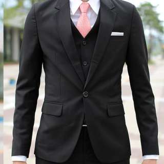 UNITED HOMME Black Stunning 1 Button Blazer Jacket XS L  