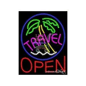  Travel Open LED Sign 26 inch tall x 20 inch wide x 3.5 