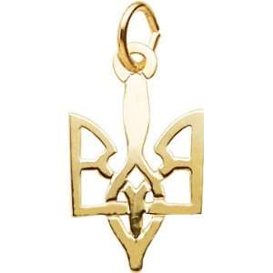  Rembrandt Charms Ukrainian Trident Charm, Gold Plated 