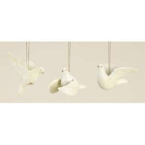  Set of 12 Heaven and Earth Woodcut White Peace Dove 