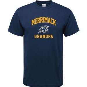    Merrimack Warriors Navy Grandpa Arch T Shirt