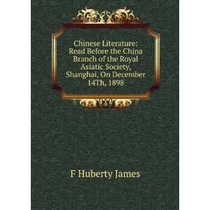   Society, Shanghai, On December 14Th, 1898 F Huberty James Books