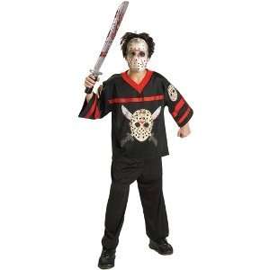  Jason Hockey Jersey with Mask Child Costume Kit Large 