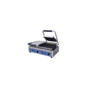 Globe Double Bistro Series Panini Grill with Grooved Plates  