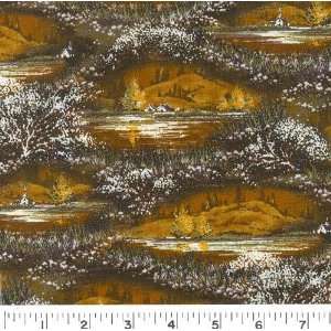   Wide MEADOWSCAPE   SIENNA Fabric By The Yard Arts, Crafts & Sewing
