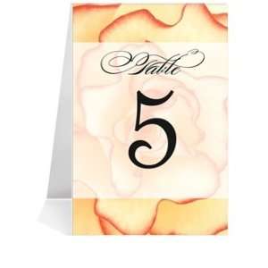  Wedding Table Number Cards   One Rose Cinnamon Creme #1 