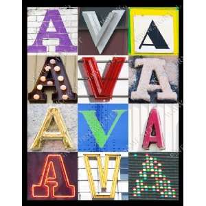  Ava Personalized Name Poster Using Sign Letters 
