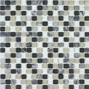   Glacier Mountain 5/8 x 5/8 Glass and Stone Mosaic Avalanche   G0303