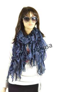 Thin Chic Princess Leaf Lace Solid Color Long Scarf  