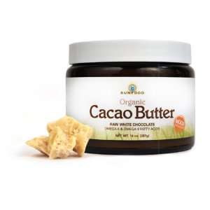    Cacao Butter, 14oz, Certified Organic, Non GMO, Raw Beauty
