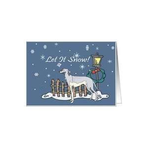  Let It Snow Greyhound Christmas Card Card Health 