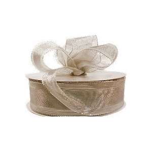  Shiny Silver Wired Ribbon 1.5 inch Arts, Crafts & Sewing