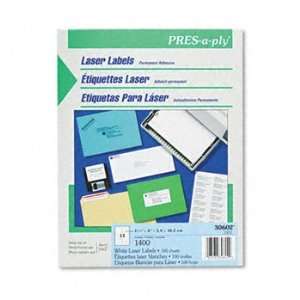  Avery® PRES a ply® White Laser Labels LABEL,LSR,11/3X4 