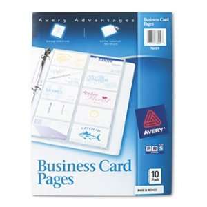com Avery 76009   Business Card Binder Pages, 20 2 x 3 1/2 Cards/Page 