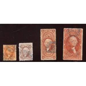    Scott #6c, 42c, 69c, 81c Used, Revenue Cancels 