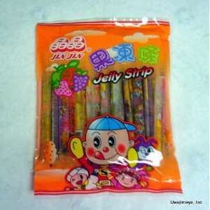 Jin Jin   Jelly Strip (Jelly Filled Straws in Assorted Flavors)   Net 