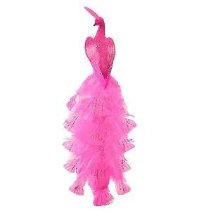  16 Hot Fuschia Pink Glitter Peacock Christmas Ornament 