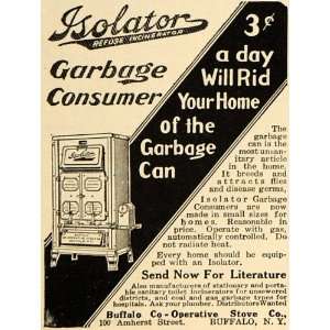  1918 Ad Isolator Refuse Incinerator Garbage Disposal NY 