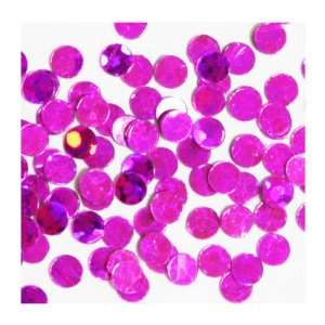   Color Nail Art Spangles Round Dot 3D Fuschia 100Pc Phone Embellishment