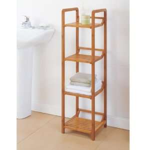  Bamboo 4 Tier Bathroom Tower by Organize It All