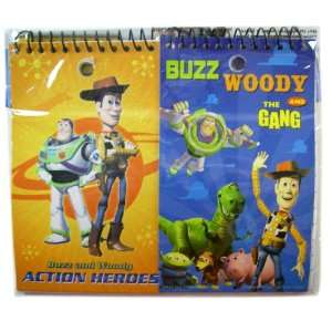   2pk Action Heroes Spiral Toy Story Notebooks   Buzz and Woody Memopads