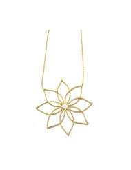 Rebecca Hook Beautiful 14K Gold Handcrafted Wire Sunflower Necklace