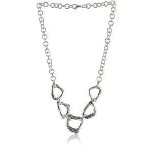 Zina Sterling Silver Sahara Collection Reversible Geometrics Necklace