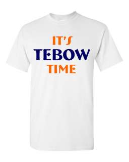 Our Tebow tees are 100% cotton and screen printed using high quality 