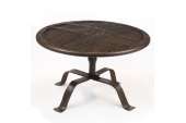 Cromwellian Iron & Oak Cart Wheel Plank Coffee Table x  