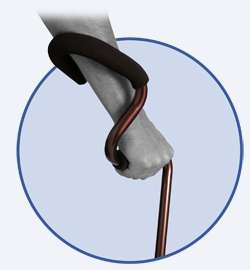 STRONGARM Forearm Crutch Cane   Stout   Titanium  