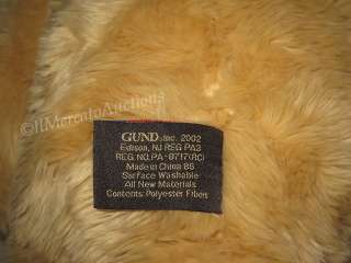 JUMBO 2002 GUND 100th Anniversary Wish BEAR Stuffed Plush TAN Teddy 