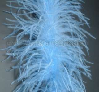 ply, 72 Light/Baby Blue Ostrich Feather Boa, A+++ Quality Cynthias 
