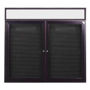   Two Doors and Bronze Aluminum Frame   Indoor/Outdoor Use (4 W x 3 H